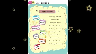 Grade-2 (Days of the week) Song @eela-excellentenglish