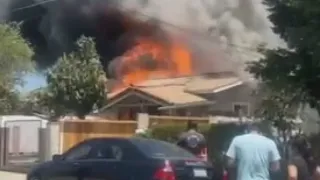 3 firefighters, 2 resident zapped by live power lines during house fire in Orange