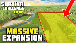 MASSIVE LAND EXPANSION!! | Survival Challenge CO-OP | FS22 - Episode 9