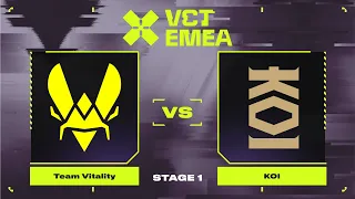 Team Vitality vs KOI | Карта 2 | VALORANT Champions Tour 2024: EMEA Stage 1