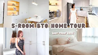 5-room new BTO Home Tour | Baby-proof | Bright & Airy | Storage Solutions | Scandinavian