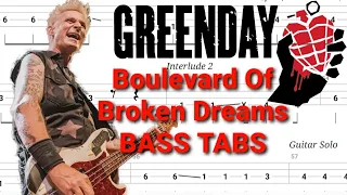 Green Day - Boulevard Of Broken Dreams BASS TABS