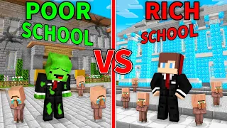 Mikey School vs JJ School Battle Challenge in Minecraft (Maizen)