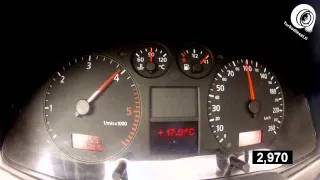 Timo's A4 B5 2.5TDi quattro - acceleration and speedo