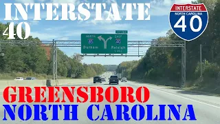 I-40 East - Greensboro to Durham - North Carolina - 4K Highway Drive
