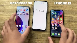 Moto Edge 30 vs IPhone 12 - First SPEED TEST