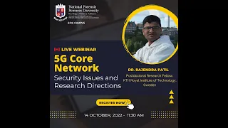 Webinar on "5G Core Network: Security Issues and Research Directions"