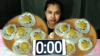 10 Egg Poach challenge in 2 munite || 10 sunny side up egg omelette mukhbang