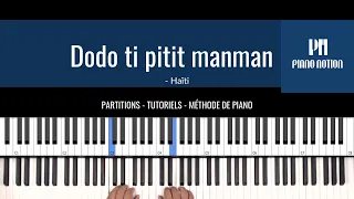 Dodo ti pitit manman - Haitian Nursery Rhymes (Easy Sheet Music - Piano Solo - Cover - Tutorial)