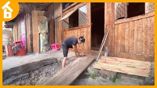 Reviving Rural Living: Renovating an Old Wooden Home 🏡🔨 Off Grid Log Cabin / Tiny House#Renovation