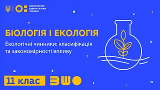 11 клас. Біологія і екологія. Екологічні чинники: класифікація та закономірності впливу