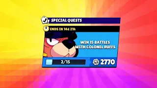 I Got 2770 TOKENS with Colonel Ruffs - Brawl Stars Complete Quests #2