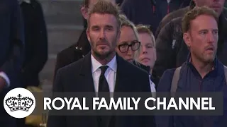 Emotional David Beckham Bows Head to the Queen