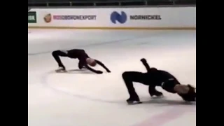 Параллельный кантилевер Саша Трусова и Shoma Uno