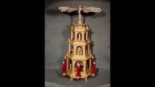 Weihnachts Christmas Pyramid Nativity Carousel 4 Tier