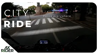 I'M BACK! MT-03 SUNSET CITY RIDE WITH SC-PROJECT. POLICE EVEYWHERE!