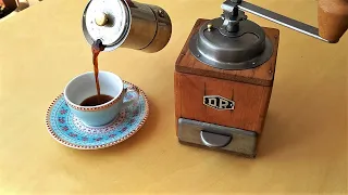 A very special cup of coffee - old coffee grinder restoration