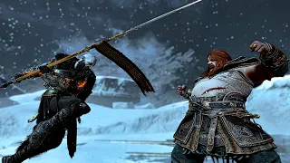 God of War Ragnarok NG+ THOR Vs Cloaked Kratos Boss Fight (PS5) 4K 60FPS