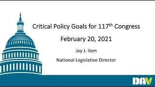 Critical Policy - Goals for 117th Congress