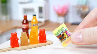 DIY Мини Мармеладные Мишки Haribo  | Миниатюрная Еда | ASMR Miniature Haribo Gummy Bear Candy Recipe