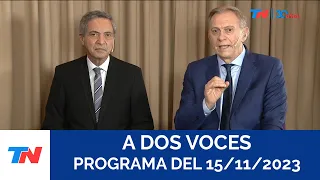 JAVIER MILEI Y SERGIO MASSA EN A DOS VOCES ( Programa completo 16/11/2023)