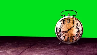 Green Screen Vintage Old Time Clock