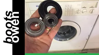 Bosch washing machine bearings replacement, full process and test.