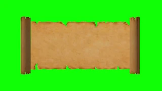 Old Paper Scroll Green Screen (No Copyright)