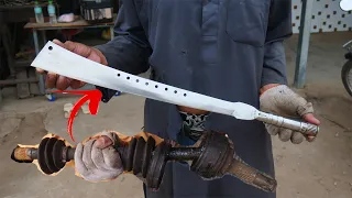 SWORD MAKING / MAKE A POWERFUL SWORD FROM A CAR AXLE