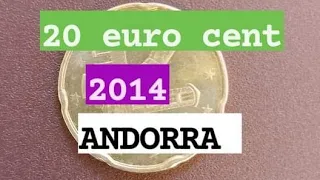 RARE 20 euro cent 2014 Andorra 1.003.000