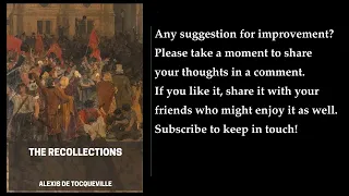 The Recollections. By Alexis de Tocqueville. Audiobook