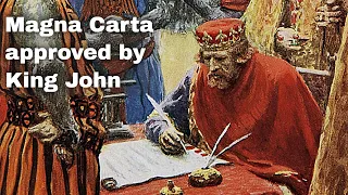 15th June 1215: Magna Carta approved by King John at Runnymede near Windsor in England