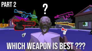 Dude Theft Wars Which Weapon Is The Best To Beat Granny Part 2 !!! 🤔🤔🤔