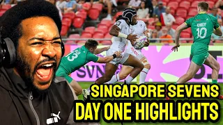 USA Making Moves! | Singapore Sevens | Day One Highlights | Reaction!