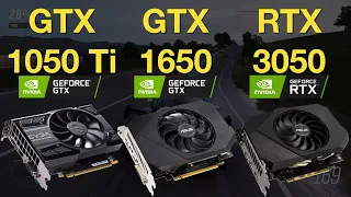 Geforce GTX 1050 Ti vs GTX 1650 vs RTX 3050 Gaming Test - 1080p in 5 Games