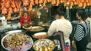 Delicious Whole Duck, Chicken, Beef Vegetables Soup, Grilled Duck & More - Cambodia Street Food