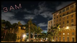 3AM OVERNIGHT  "HAUNTED" BILTMORE HOTEL (0 to 60 REAL QUICK) BUILDING ALARM TRIGGERED