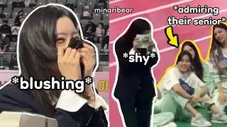 dahyun being shy with her jyp juniors