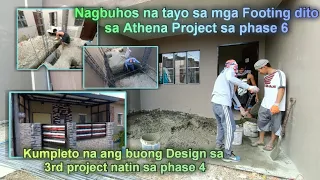 Buhos ng Footing at Tie beam sa Athena project + Design ng Fence area sa 3rd project kumpleto na
