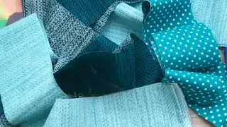 One simple way to sew a checkerboard diagonally