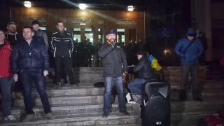 Под стенами ОГА прошел митинг против силового разгона участников блокады на Донбассе
