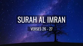 Surah Ali Imran verse 26 27 - English Translation Mishary Rashid