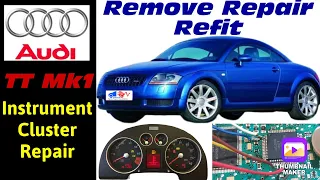 Audi TT mk1 Instrument cluster Removal + Display screen + processor replacement