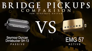 Seymour Duncan DIMEBUCKER SH-13 vs EMG 57 - Bridge Guitar Pickup Comparison Tone Demo