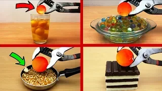 EXPERIMENT Glowing 1000 degree METAL BALL vs EGGS, Popcorn, COCA COLA, Watermelon, TOOTHPASTE