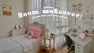ROOM MAKEOVER! Korean style & Pinterest inspired🌷🐰 | deep clean, closet clean out, organizing.