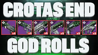 The BEST PvE Godrolls for ALL Crota's End Raid Weapons! [Destiny 2]