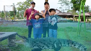 TANTANGAN AWAS ADA BANJIR DAN BUAYA DIRUMAHKU! | Mikael Family