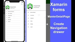 Xamarin Forms - Create MasterDetailPage Navigation Drawer