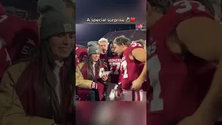 He surprised his girlfriend with a special proposal after the game ❤️💍 (via @Oklahoma Football)